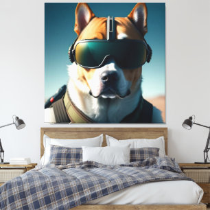 IMPRESIÓN DE ARTE DE PERRO DE COMANDANTE