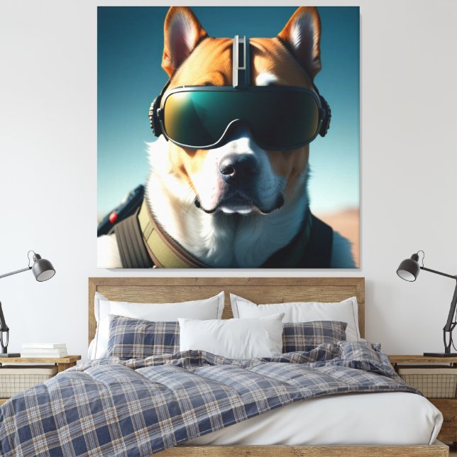 IMPRESIÓN DE ARTE DE PERRO DE COMANDANTE (Insitu(Dormitorio))