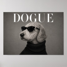 Impresión de arte de perro de moda chic Goldendood