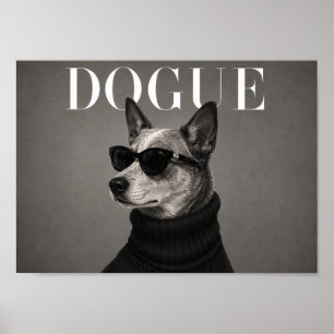 Impresión de arte de perro de moda de Boyero de Ga