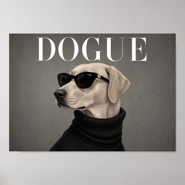 Impresión de arte de perro de moda de Labrador Ret (Frente)