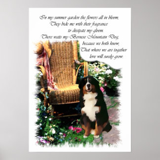 Impresión de arte de perro de montaña de Bernese