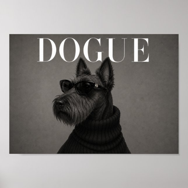 Impresión de arte de perro editorial de moda de Te (Frente)