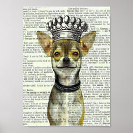 IMPRESIÓN DE ARTE DE PERRO, POSTER, CHIHUAHUA W CR