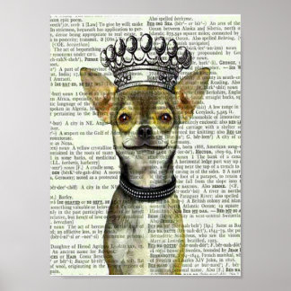 IMPRESIÓN DE ARTE DE PERRO, POSTER, CHIHUAHUA W CR