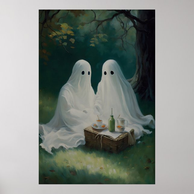 Impresión de arte de picnic de pareja fantasma Dar (Frente)