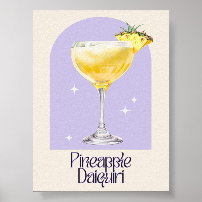 Impresión de arte de Pineapple Daiquiri | Bar Deco (Frente)