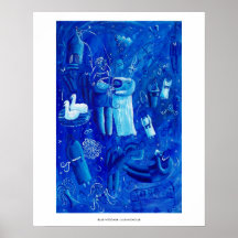 Impresión de arte de pintura contemporánea de boda