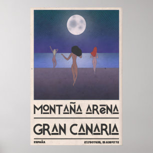 Impresión de arte de playa - Tres figuras caminand
