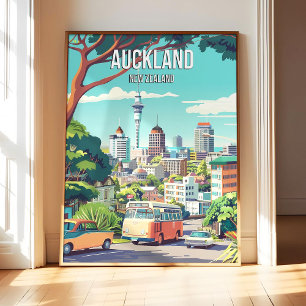 Impresión de Arte de Póster de Auckland Nueva Zela