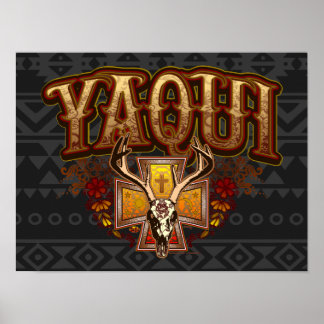 Impresión de arte de Poster de cráneo de yaqui Dee