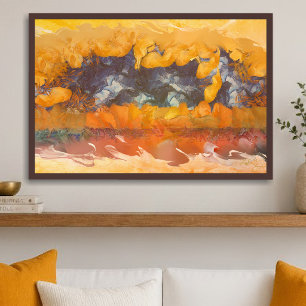 Impresión de arte de puesta de sol abstracta 0612