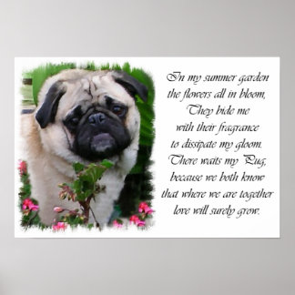 Impresión de arte de pug