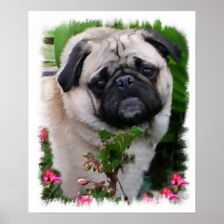 Impresión de arte de pug