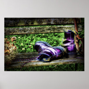 Impresión de arte de Purple Boots