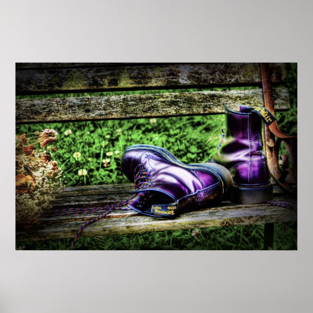 Impresión de arte de Purple Boots (Frente)