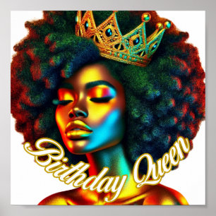 Impresión de arte de Queen Afro