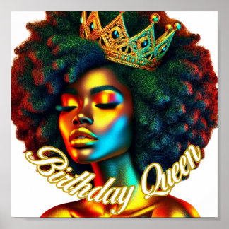 Impresión de arte de Queen Afro
