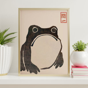 Impresión de Arte de Rana Japonesa   Estilo Matsum