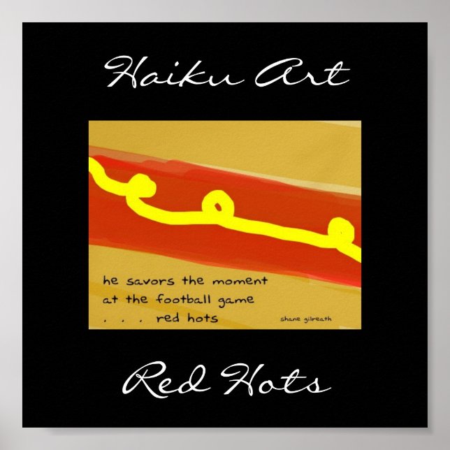 Impresión de arte de Red Hots Haiku (Frente)