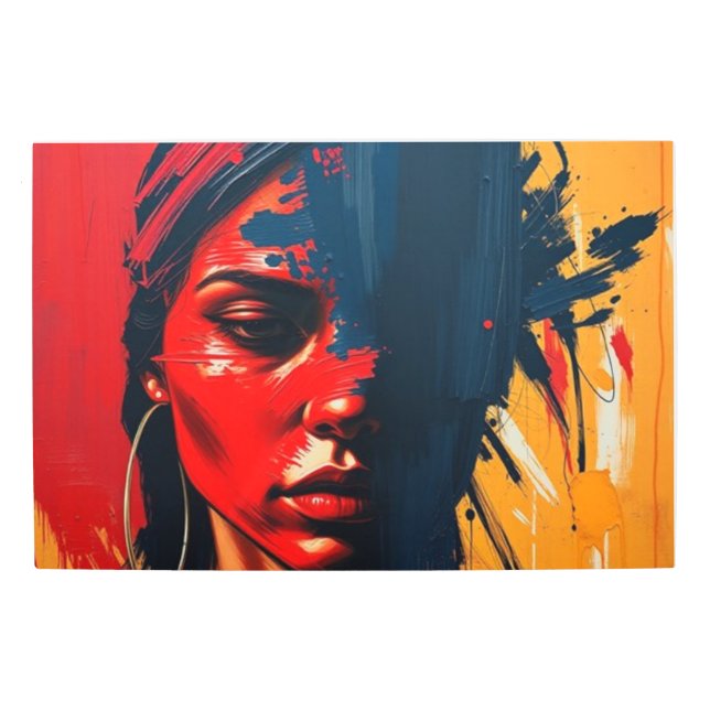 Impresión de arte de retrato abstracto audaz - Mod (Anverso)