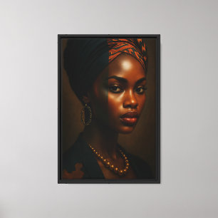 Impresión de arte de retrato de mujer elegante
