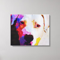 Impresión de arte de retrato de perro de Pitbull