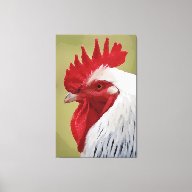 IMPRESIÓN DE ARTE DE ROOSTER STRETCHED CANVAS (Anverso)