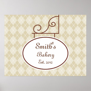 Impresión de arte de Rótulo de época personalizado