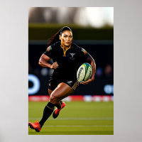 Impresión de arte de rugby para mujeres