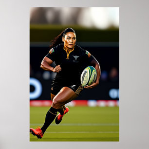 Impresión de arte de rugby para mujeres