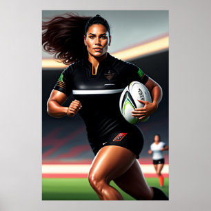 Impresión de arte de rugby para mujeres