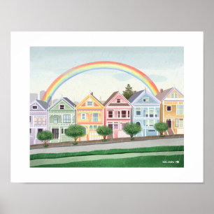 Impresión de arte de San Francisco Pastel Paintel 