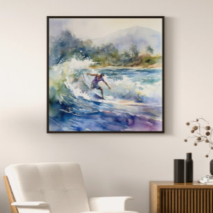 Impresión de arte de surf en North Shore Oahu Hawá