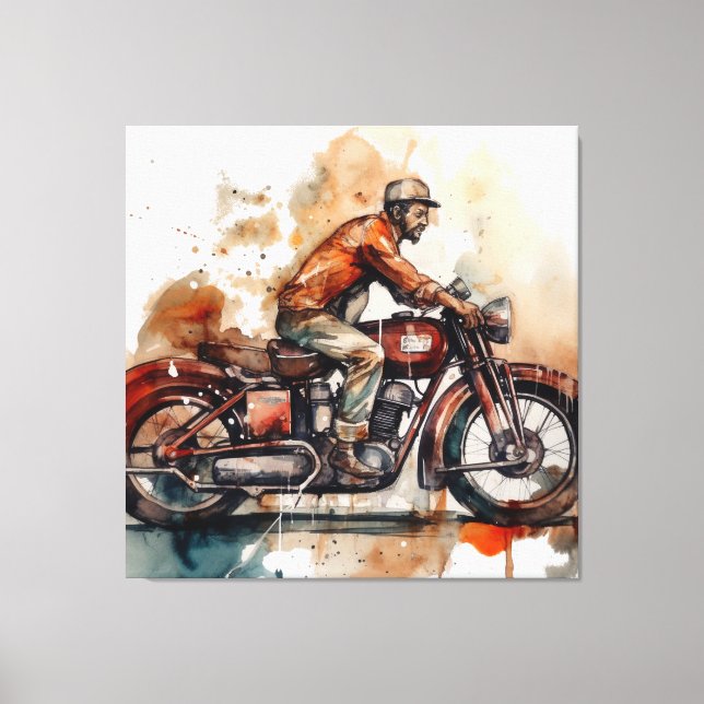 Impresión de arte de tela acuática de motocicleta  (Anverso)