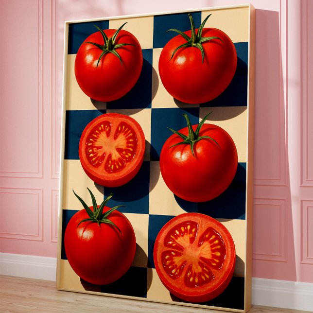 Impresión de arte de tomate retro, cocina fotorrea (Tomato Art Poster)