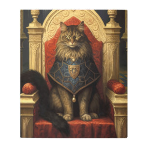 Impresión de arte de trono masculino de gato