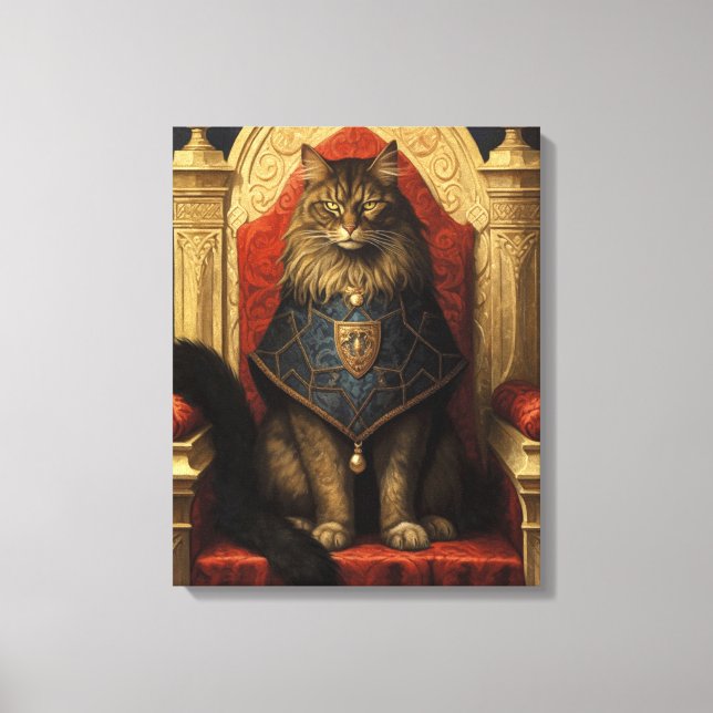 Impresión de arte de trono masculino de gato (Anverso)