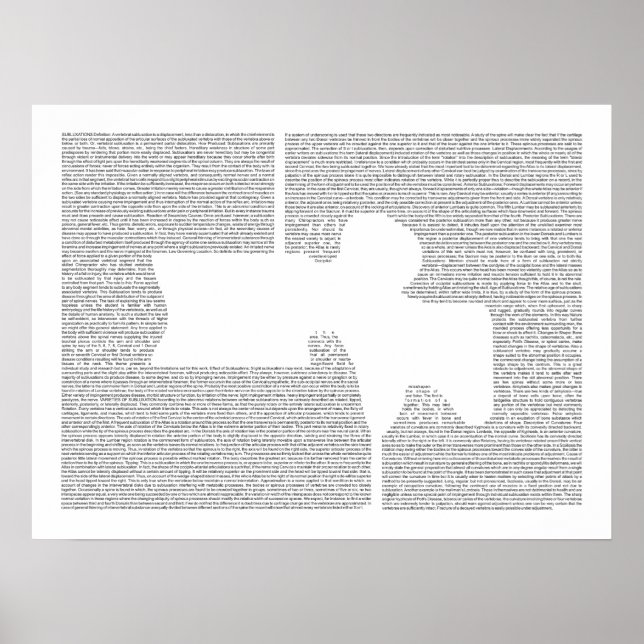 Impresión de arte de vértebra lumbar quiropráctico (Frente)