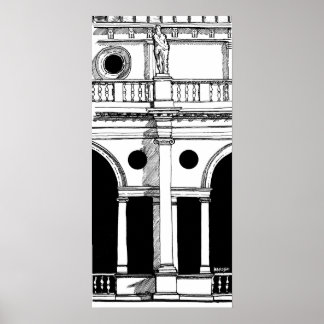 Impresión de arte de viajes de la Basílica de Ital