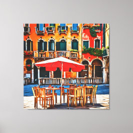 Impresión de arte de vibrante café italiano - Piaz