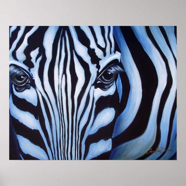 Impresión de arte de vida silvestre Zebra Face (Frente)