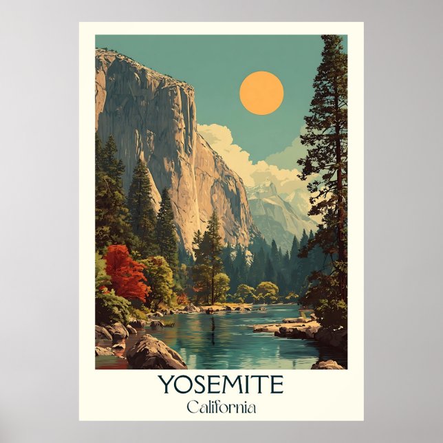 Impresión de arte de Yosemite California | Parque  (Frente)