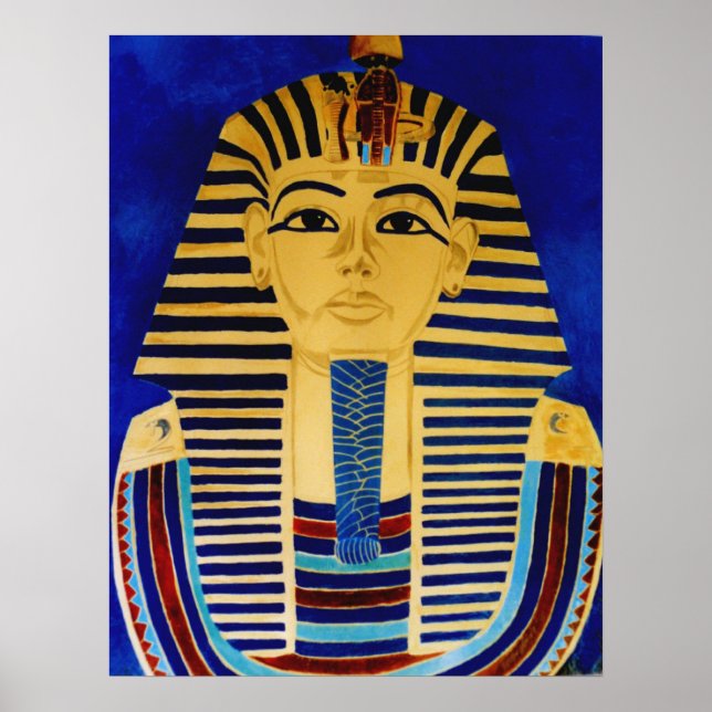 Impresión de arte del antiguo Egipto del Rey Tut T (Frente)