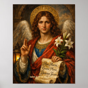 Impresión de arte del Arcángel San Gabriel