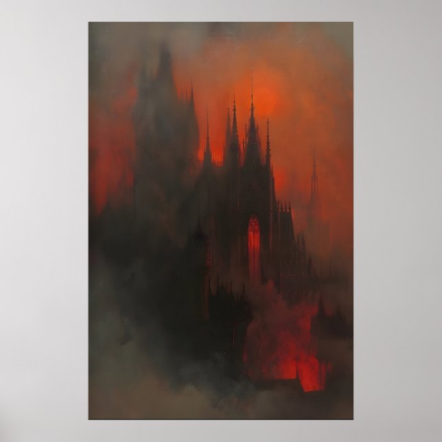 Impresión de arte del castillo gótico oscuro de Dr (Frente)