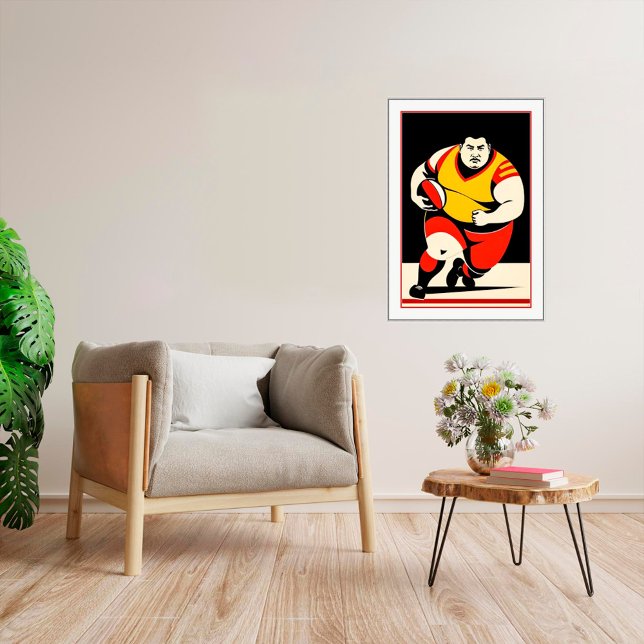 Impresión de arte del jugador de rugby (Subido por el creador)