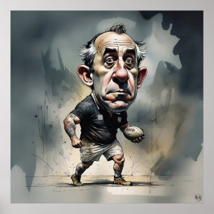 Impresión de arte del jugador de rugby