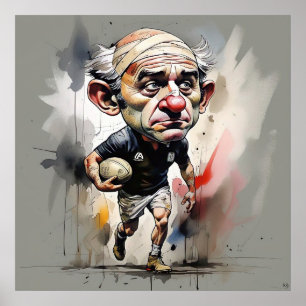 Impresión de arte del jugador de rugby