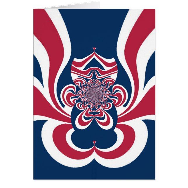 Impresión de arte del Kaleidoscope Azul Rojo (Frente)